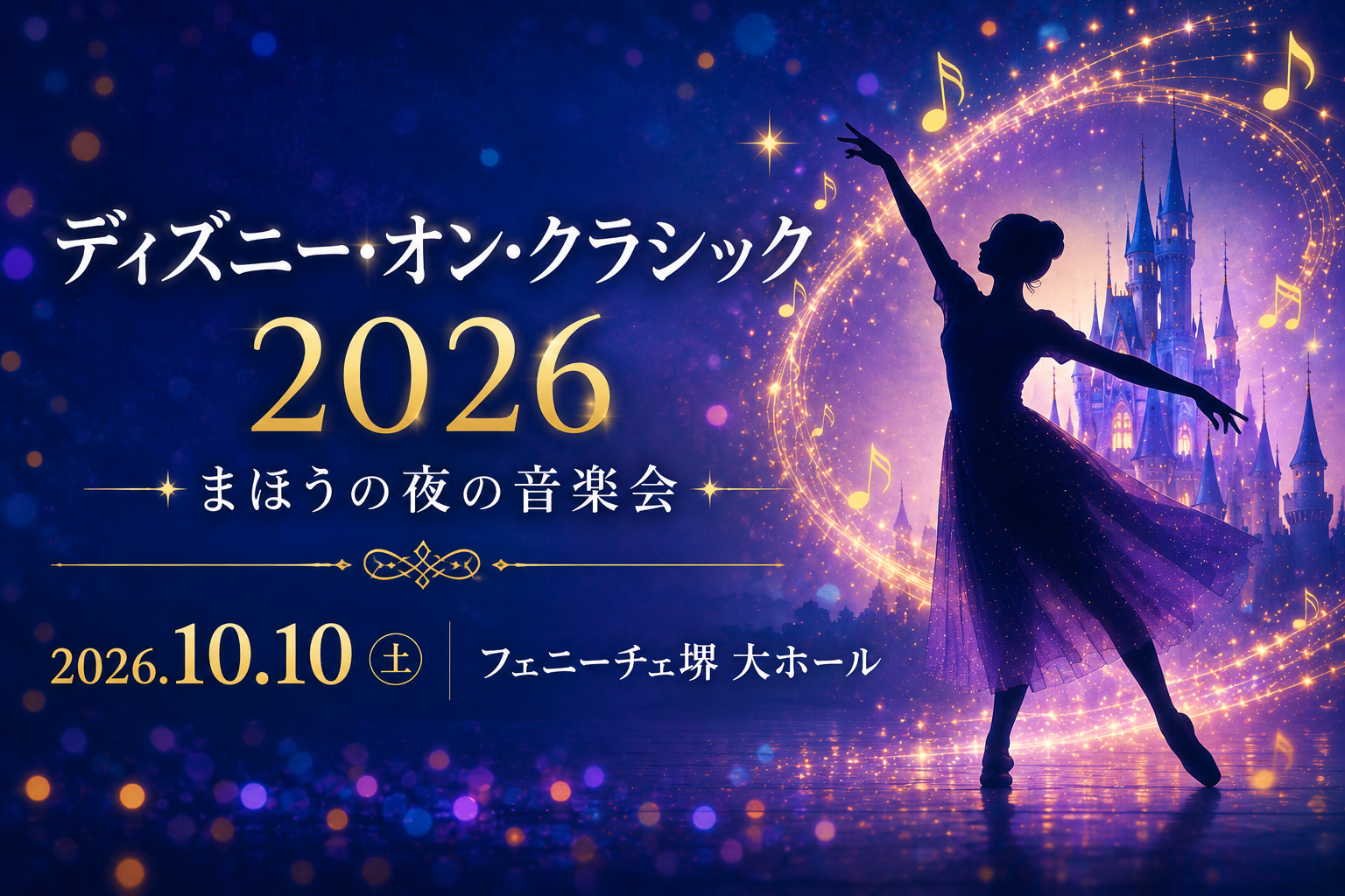【2026年10月10日】ディズニー・オン・クラシックがフェニーチェ堺に！ダンス好きにも注目してほしい「音楽×表現」の魅力
