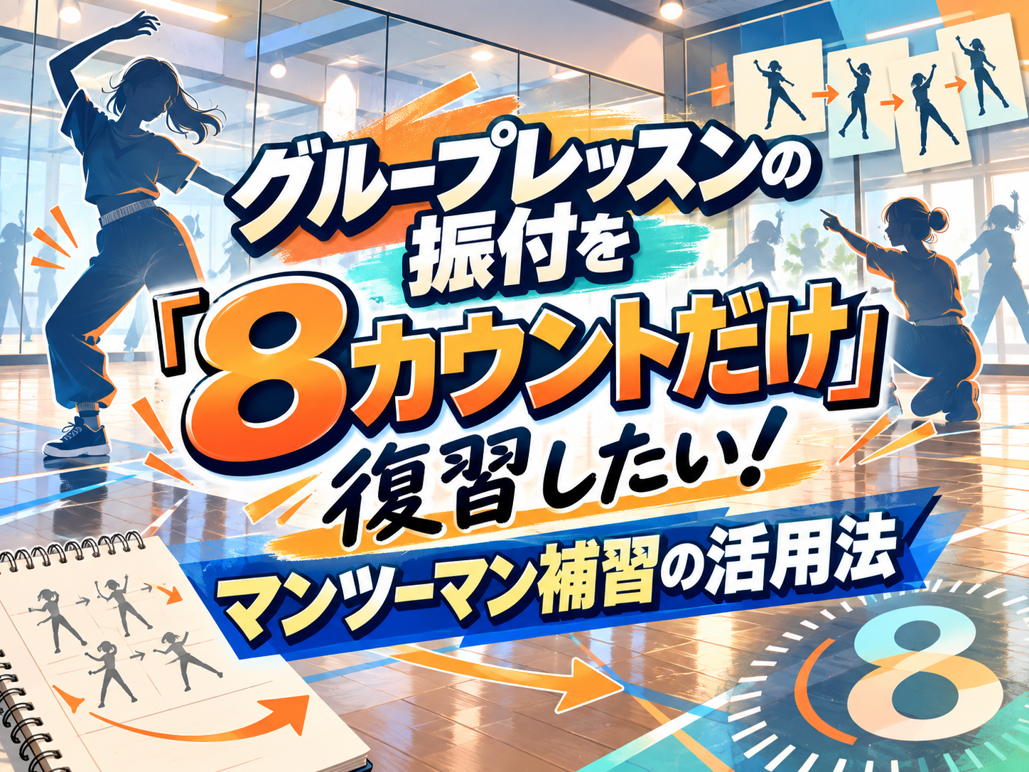 グループレッスンの振付を「8カウントだけ」復習したい！マンツーマン補習の活用法｜NAYUTAS武蔵小杉校