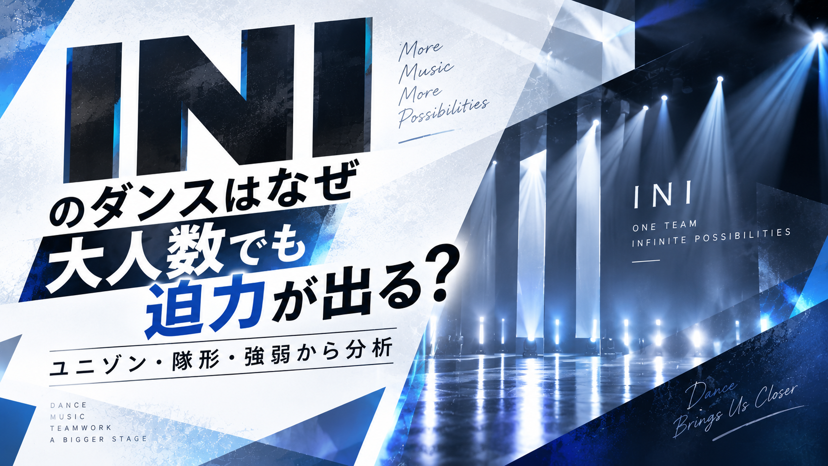 INIのダンスはなぜ大人数でも迫力が出る？「ユニゾン・隊形・強弱」から分析！