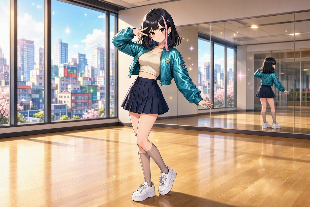 憧れのアイドルのように踊る