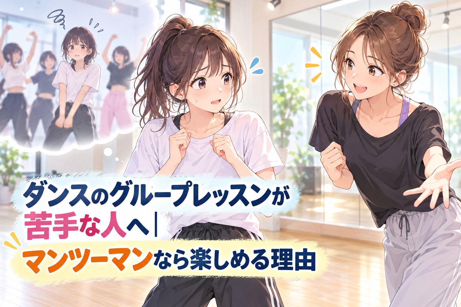 ダンスのグループレッスンが苦手な人へ｜マンツーマンなら楽しめる理由