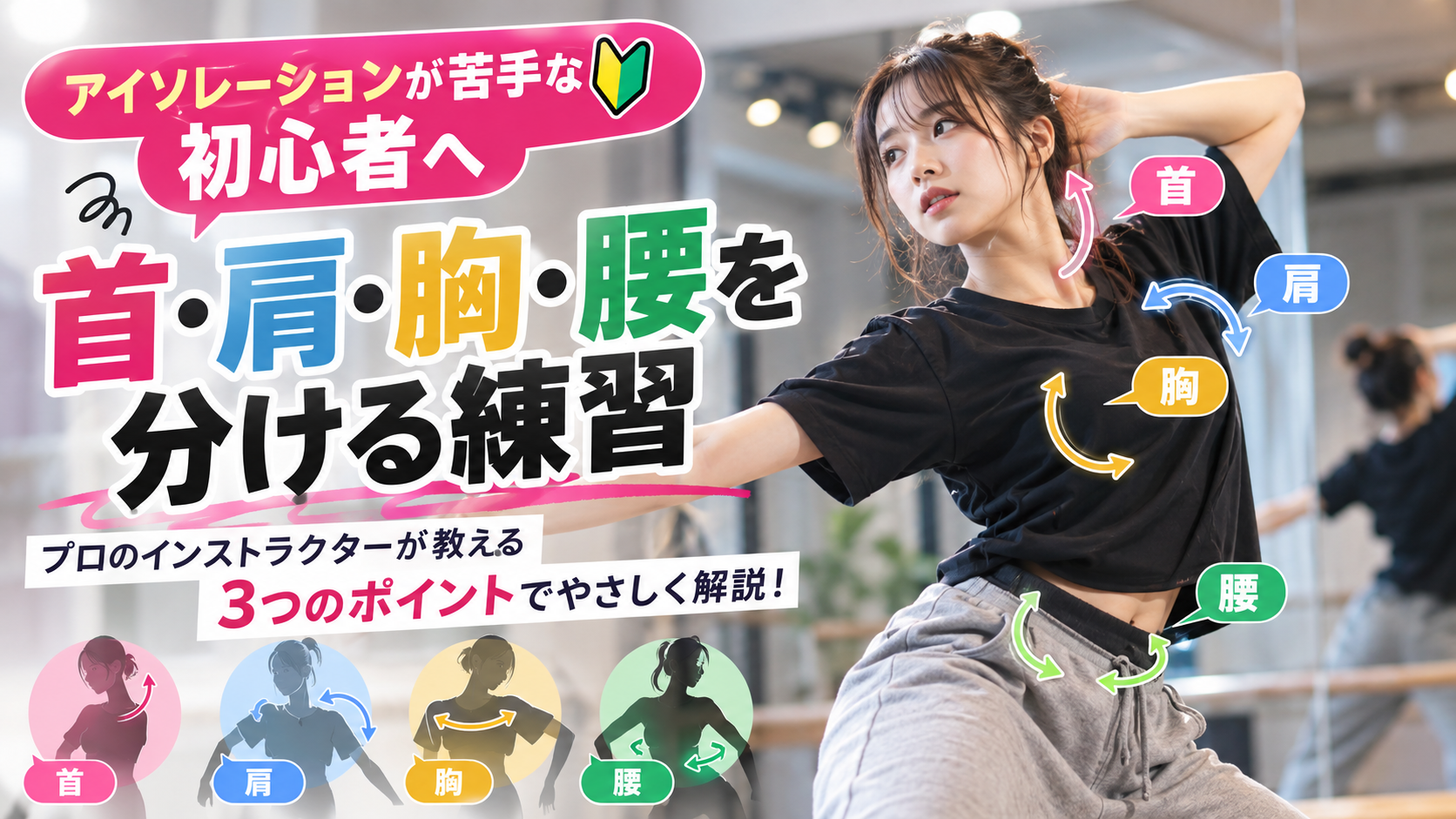 【岡山】アイソレーションが苦手な初心者へ｜首・肩・胸・腰を分ける練習