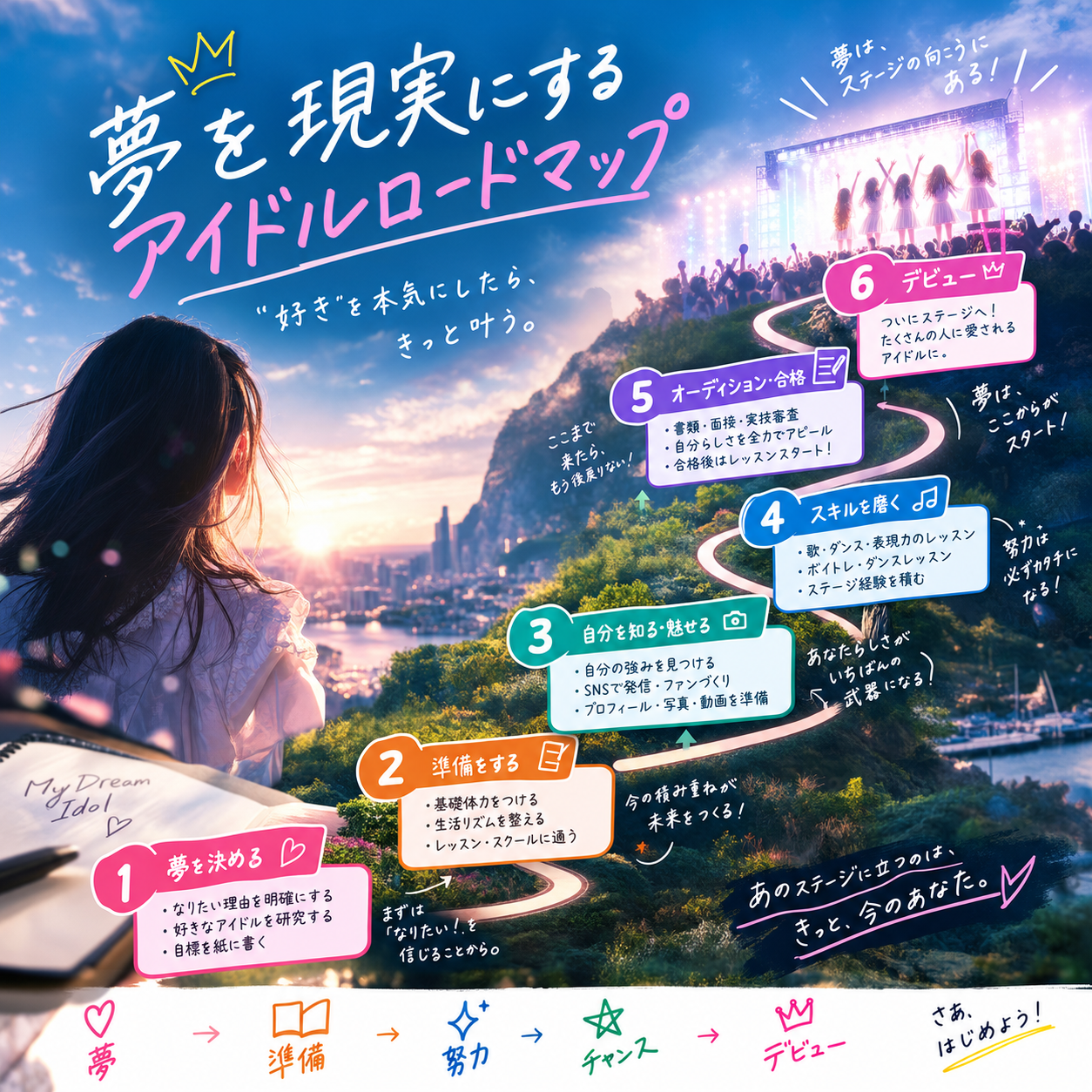 夢を現実にするアイドルロードマップ